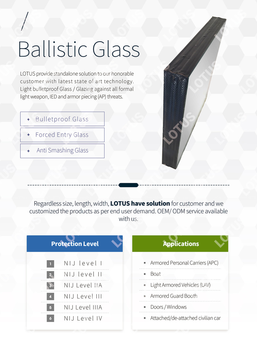 Bulletproof Glass for Armored Vehicles